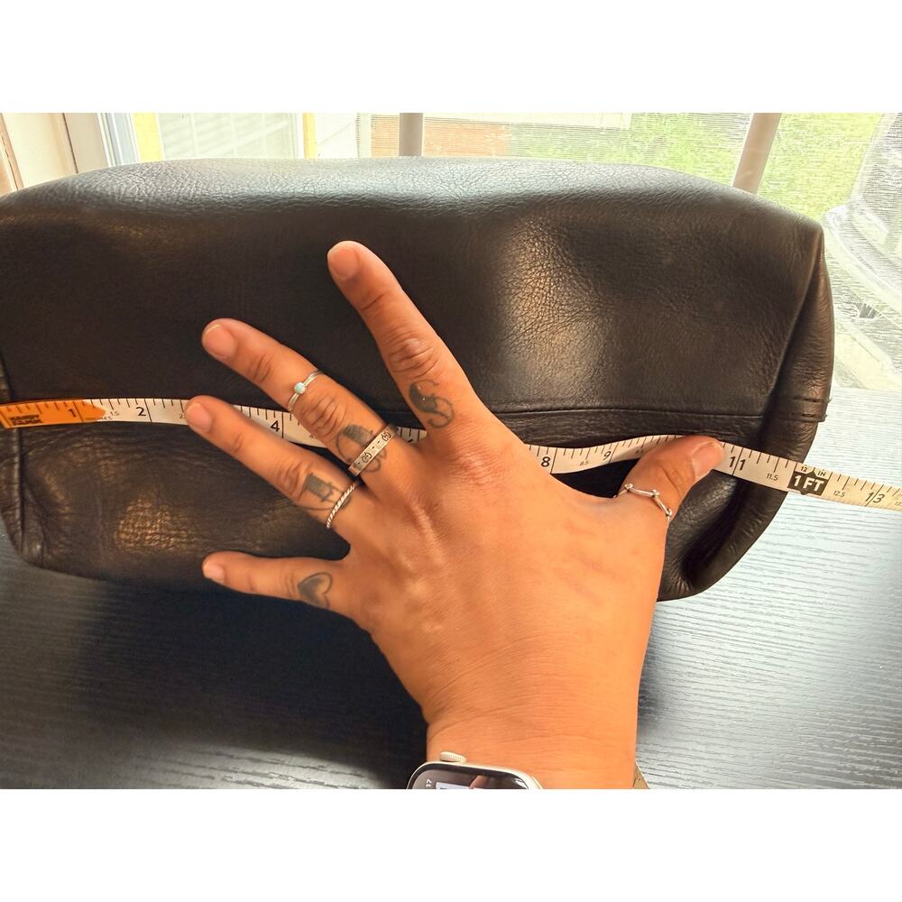 Madewell Black Leather Transport Tote Bag Crossbody Shoulder Purse - Picture 15 of 16